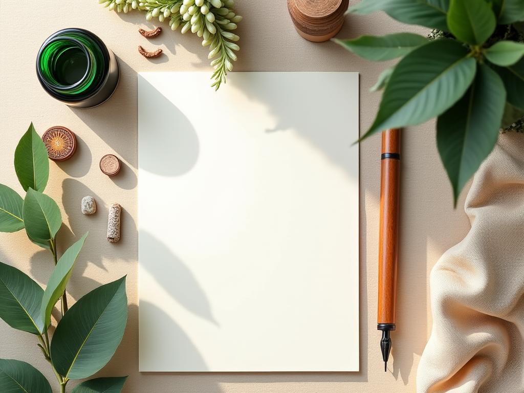 Eco-friendly calligraphy supplies and sustainable art materials
