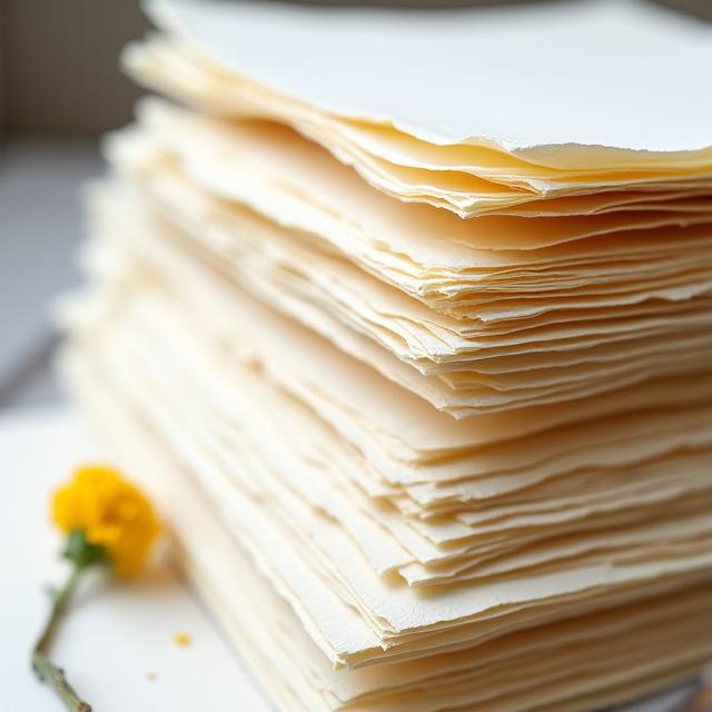 Handmade artisanal calligraphy paper