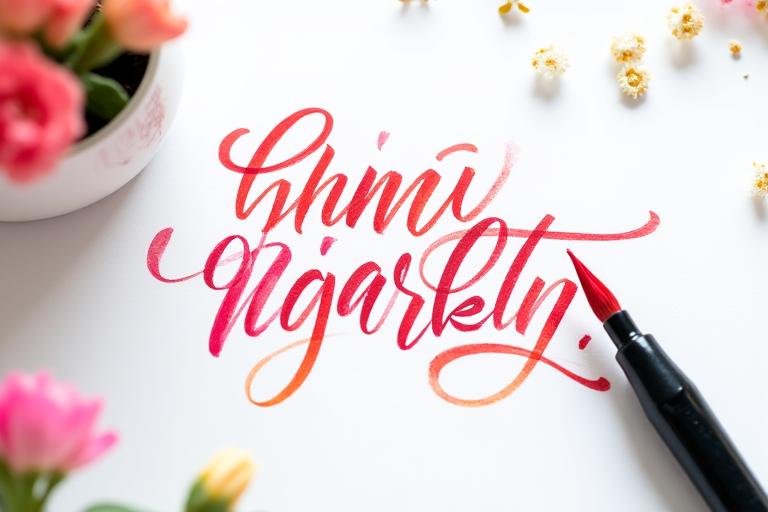 Modern brush lettering workshop