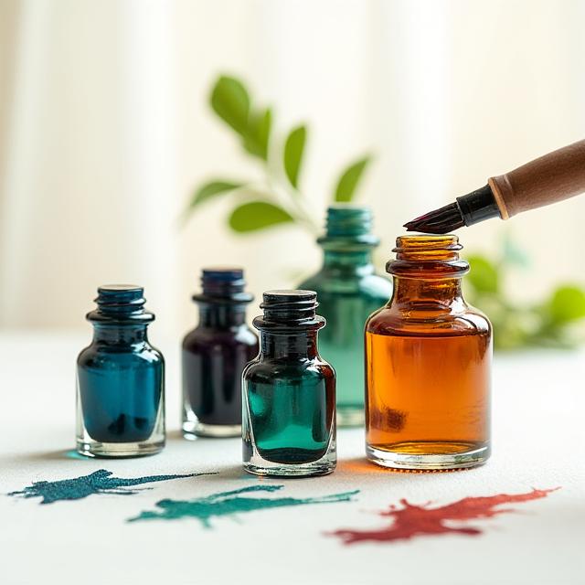 Organic plant-based calligraphy inks