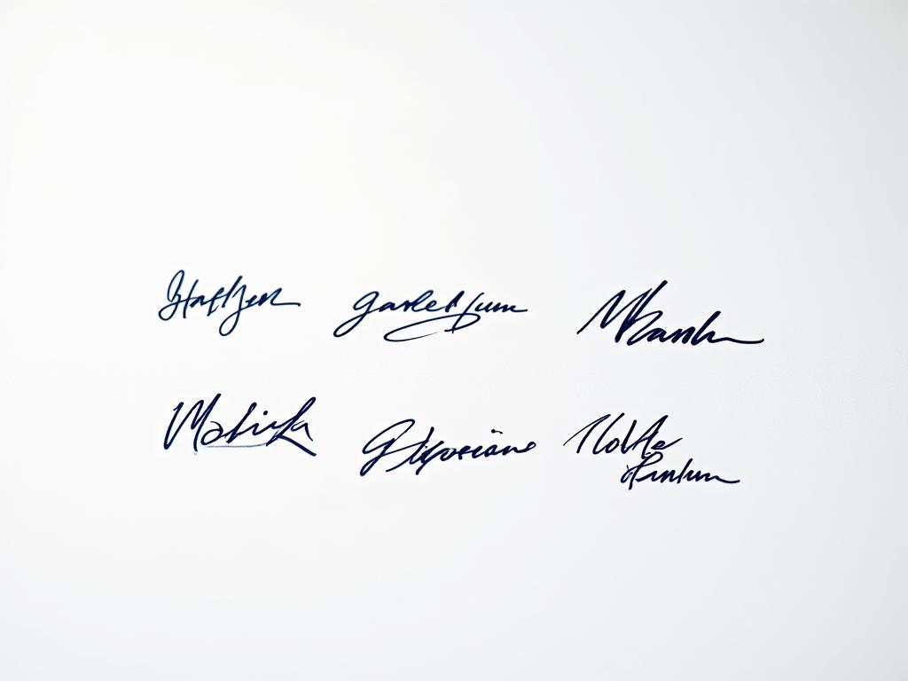 Personal signature design portfolio samples