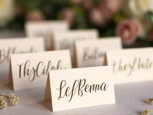 Custom wedding place cards